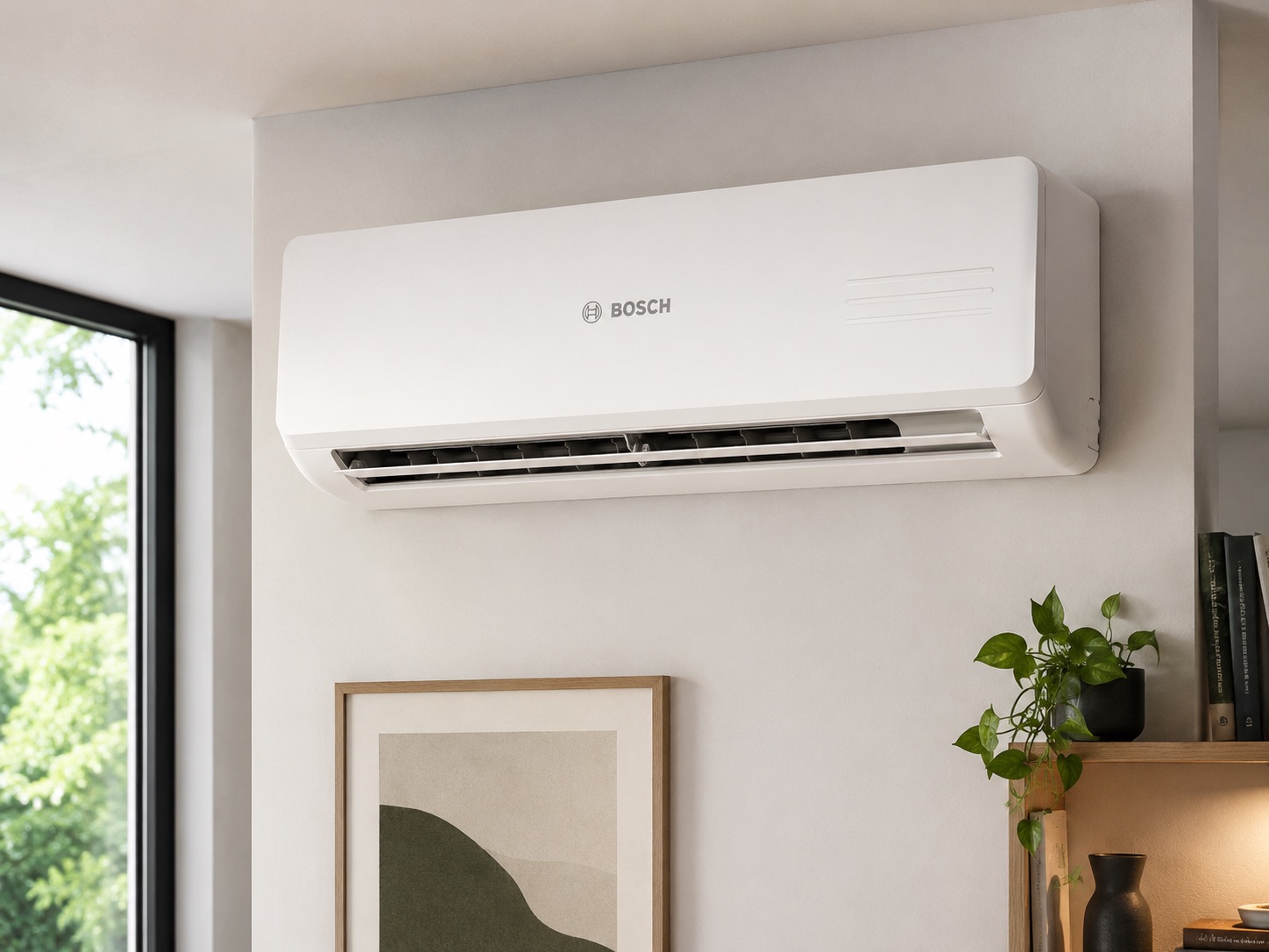 Montierte Inneneinheit einer Klimaanlage im Wohnraum